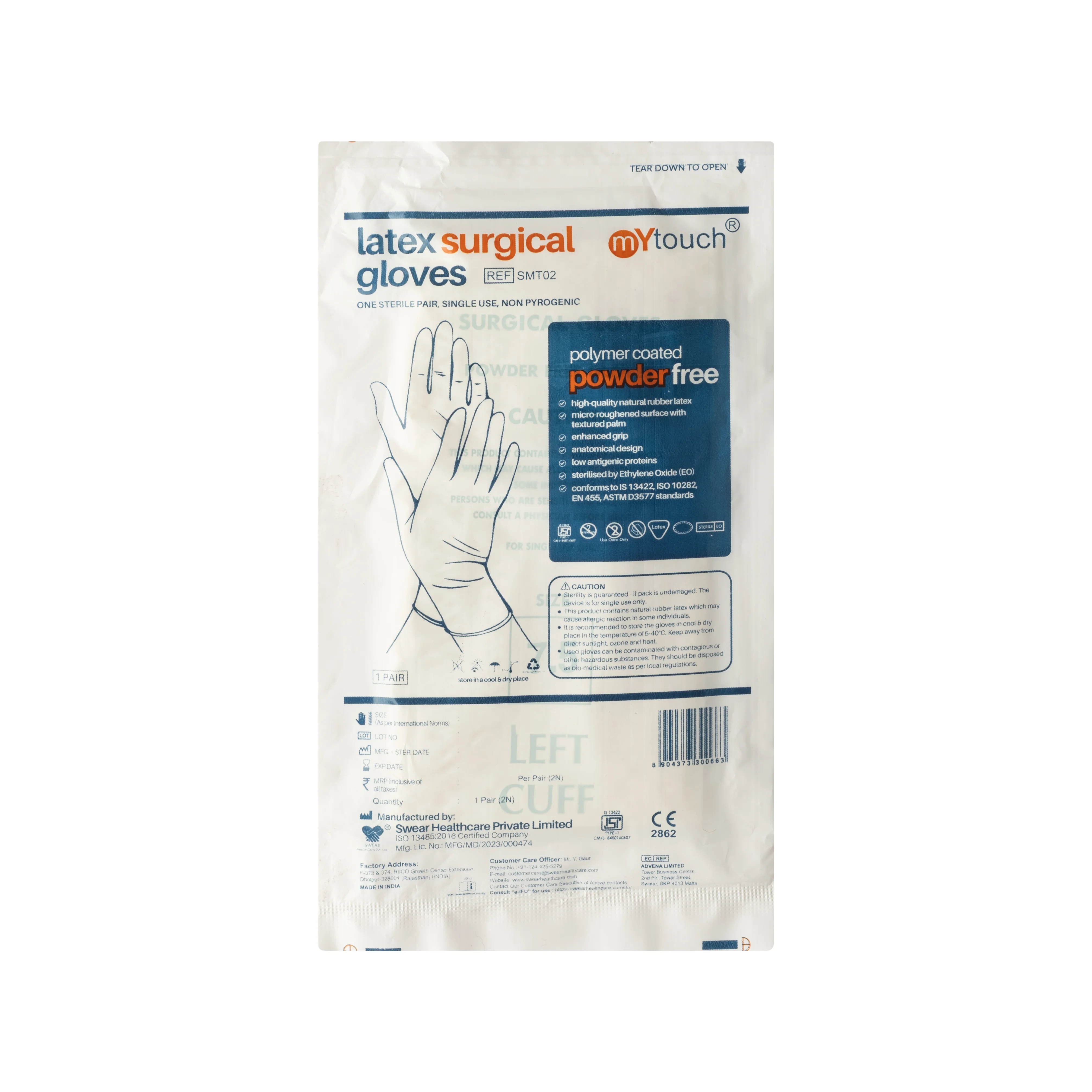 Sterile Latex Surgical Gloves Powder-Free thumbnail 1