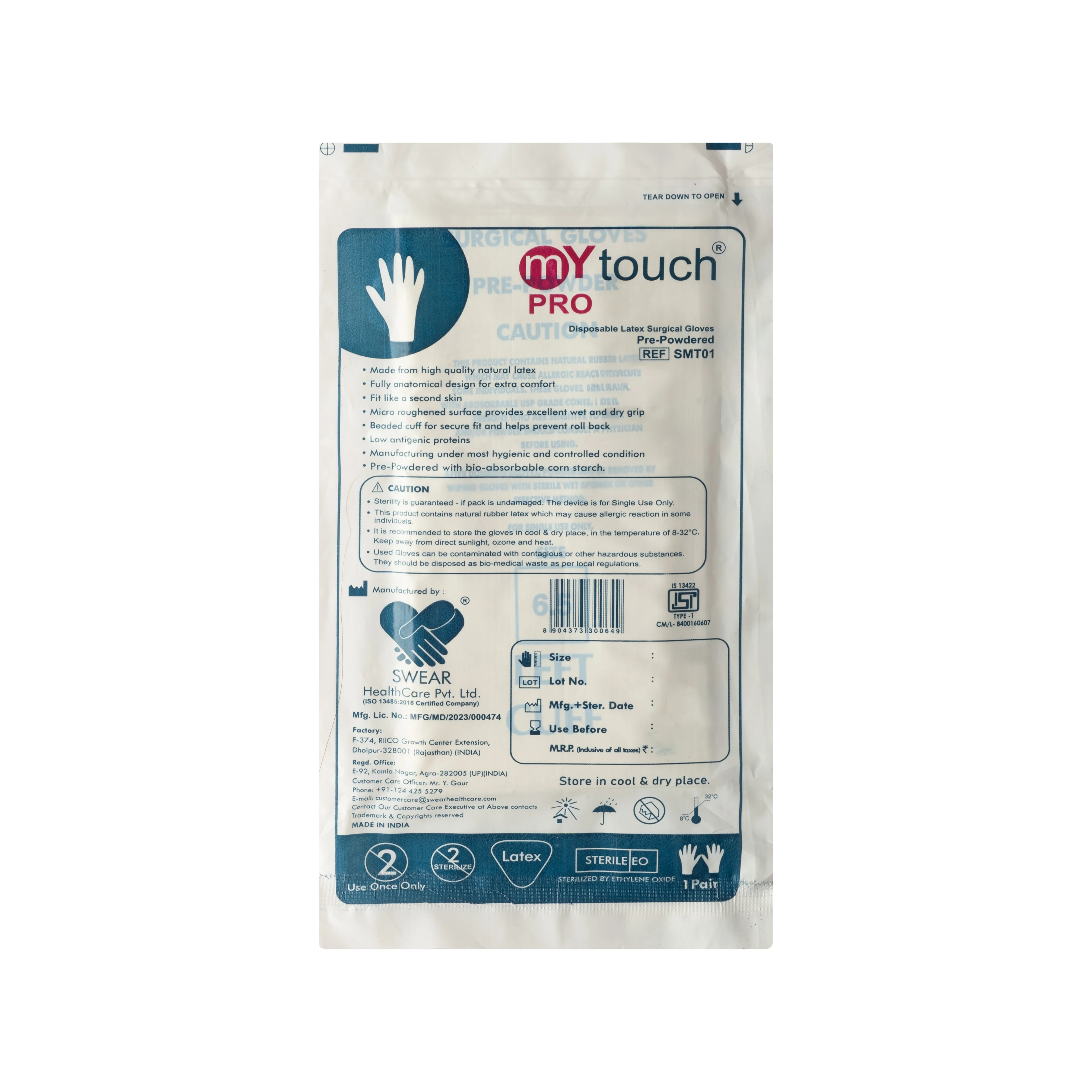 Sterile Latex Surgical Gloves Powdered thumbnail 2